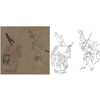 宋画人物小品白描底稿-佚名《杂剧卖眼药》-斗方小品册页-多种白描尺寸可选-GD04 商品缩略图0