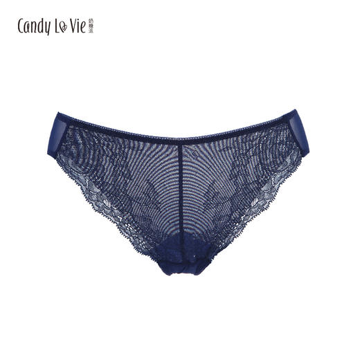 邂逅配套蕾丝内裤 午夜蓝 低腰女三角裤 奶糖派Candy La VIE 203C003 商品图0