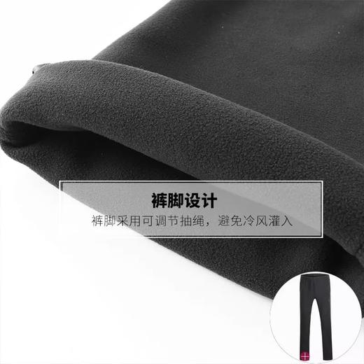 诺诗兰秋冬户外男式加绒加厚防风保暖休闲运动抓绒长裤 GF045627【待调整】 商品图2