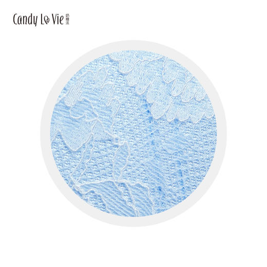 邂逅蓝白 少女蕾丝文胸大胸显小薄款夏季透气薄款内衣 奶糖派Candy La VIE 商品图3