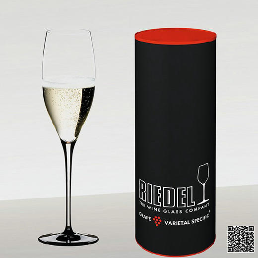 奥地利RIEDEL Sommeliers Black Tie Vintage Champagne Glass 侍酒师--黑领结系列 特优年份香槟杯 无铅水晶 奥地利进口 单支装 商品图0
