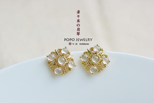 拜占庭款翡翠耳夹/耳钉（需定制） 商品图3