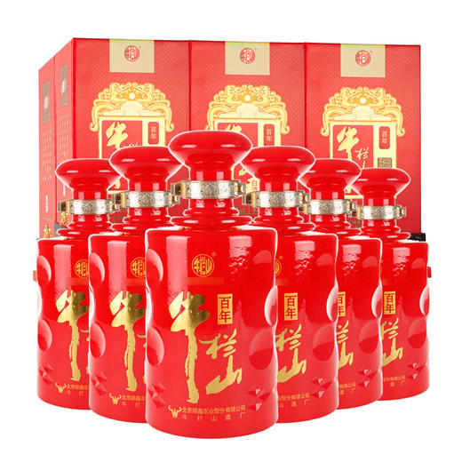 【推荐】牛栏山 百年红 12年 白酒 39度 500ml*6瓶 一箱 商品图1