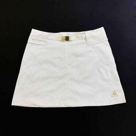 正品法国公鸡(Le Coq Sportif) 女士高尔夫休闲短裙 ，白色款 商品图0