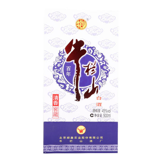 【推荐】牛栏山 百年 清香窖藏 白酒 45度 500ml 商品图3