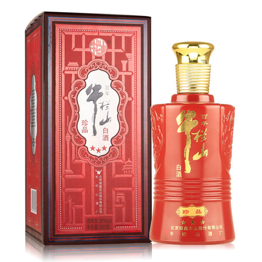 【推荐】牛栏山 百年牛栏山珍品 三星 38度 500ml 白酒 浓香型白酒 单瓶 商品图4