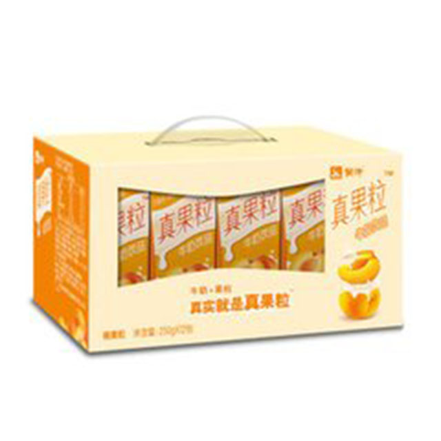 蒙牛 真果粒黄桃牛奶 250g*12盒/箱