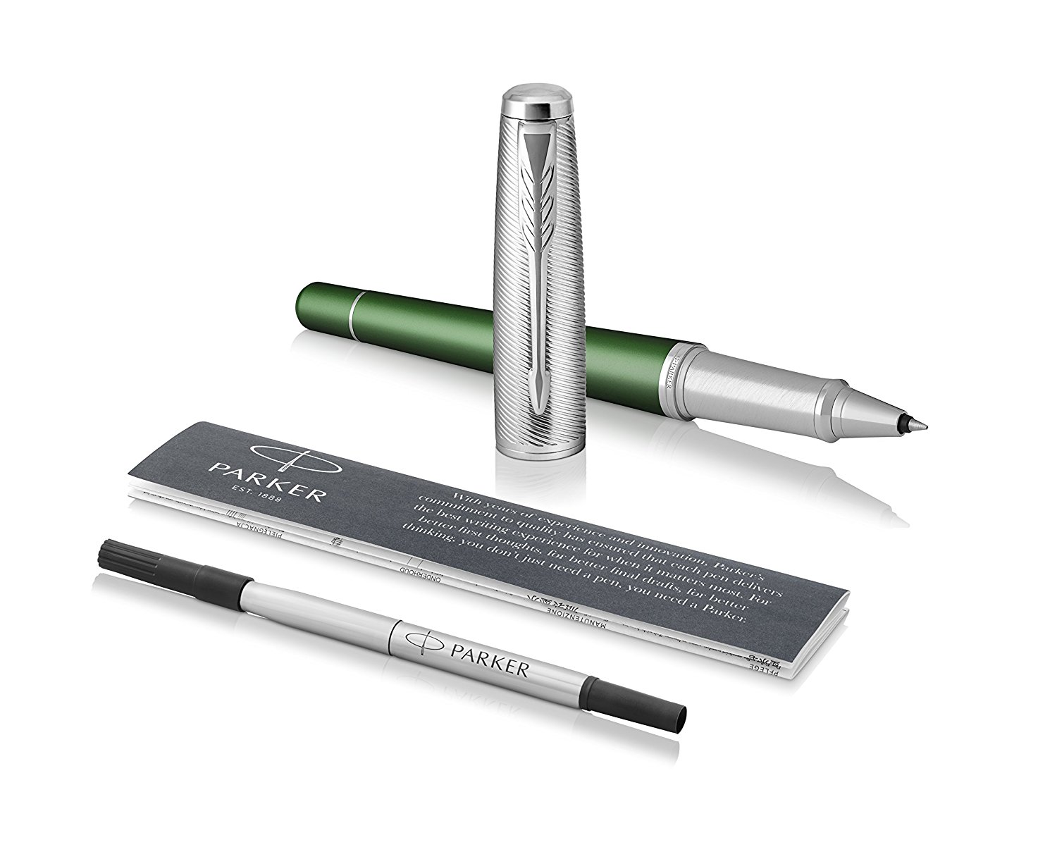 派克parker 都市圆珠笔,高级珍珠金属 chiselled 带 fine point 黑色