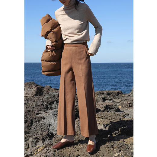 【服饰鞋包】冬季新款韩版卷边毛衣针织衫高领长袖打底衫女装 商品图3
