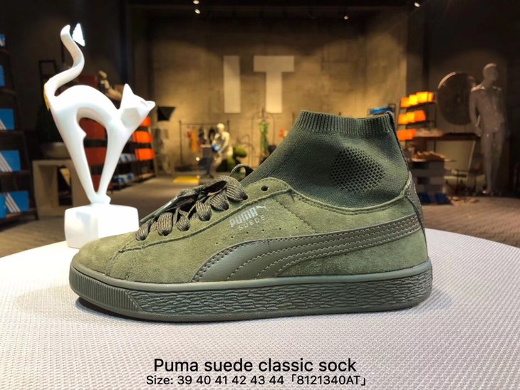 puma suede classic sock 彪马高帮板鞋 鹿皮针织高帮