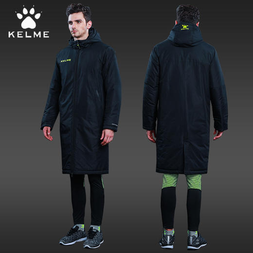 沃恺体育:KELME/卡尔美 2018新款 成人连帽棉服 中长款/长款 3871403/3871404 商品图4
