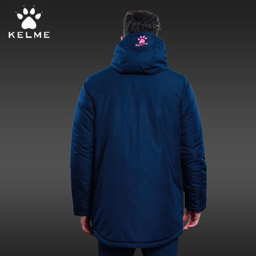 沃恺体育:KELME/卡尔美 2018新款 成人连帽棉服 中长款/长款 3871403/3871404 商品图1