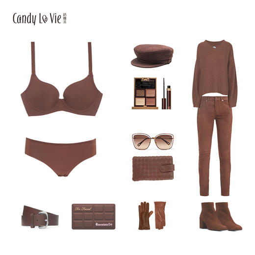 迷藏配套光面无痕内裤  低腰女三角裤奶糖派Candy La VIE 208E102J 商品图3