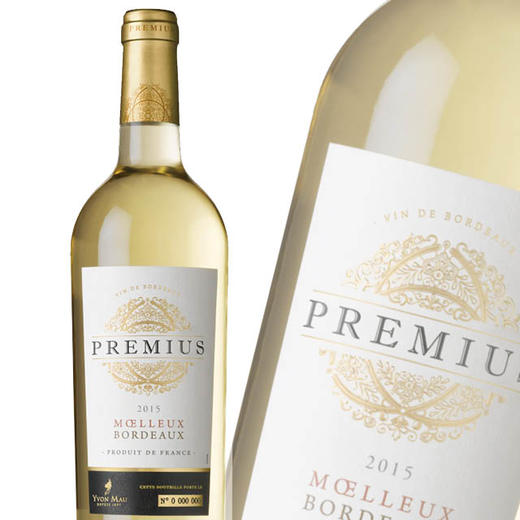 法国原瓶进口葡萄酒 普莱密斯庄园半甜白葡萄酒 Premius Moelleux  单支装750ml 商品图0