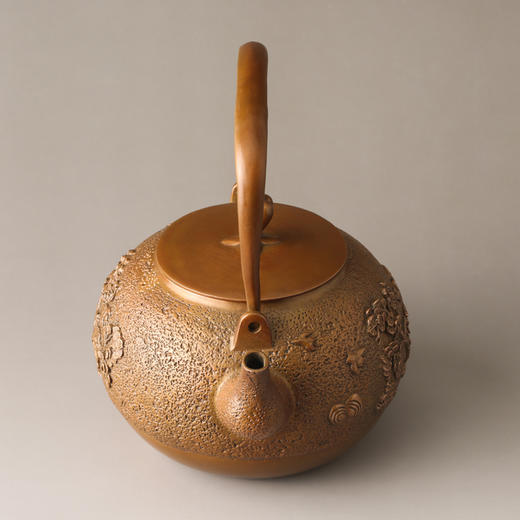 朱炳仁铜梅花壶 茶壶 紫铜铜壶 茶具 茶道礼品 工艺品摆件 商品图2