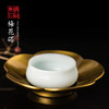朱炳仁铜茶道 个性梅花碟 抑菌铜茶盘 茶碟茶托 点心盘 建水 商品缩略图0