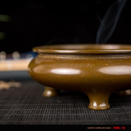 朱炳仁铜鬲式三足炉 香炉精铜大明仿古宣德炉工艺艺术品精品 商品图3