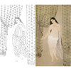 何家英竖幅工笔传统仕女人物白描底稿-四大美女之《贵妃出浴》-多种白描尺寸可选-ZV28 商品缩略图0