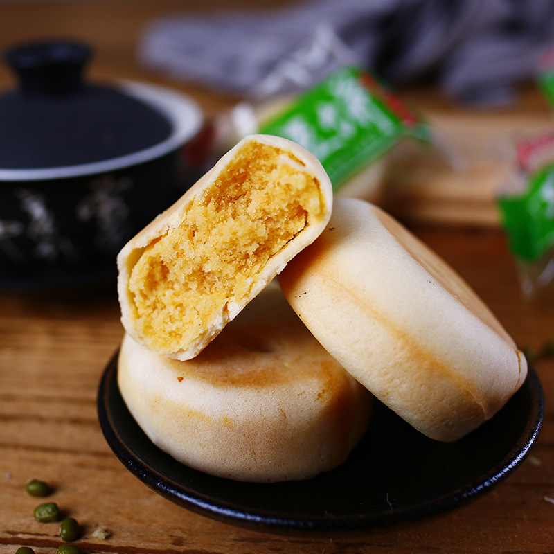 千丝绿豆饼1000g整箱 厦门特产糕点早餐网红零食品馅饼酥饼干批发