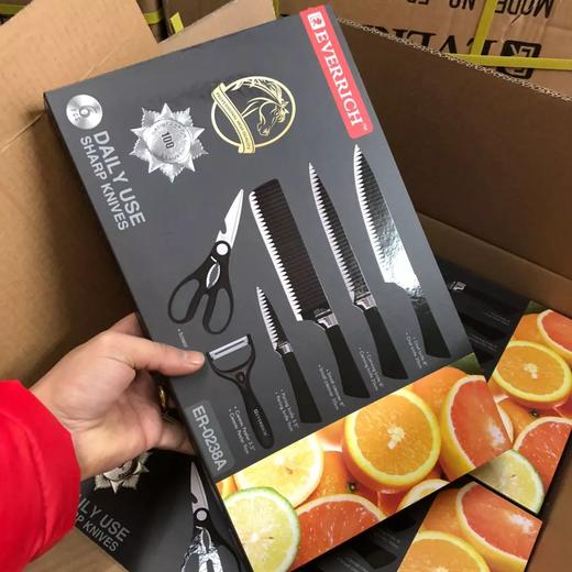 巧妇难为无米之炊 原货 整箱来 出口订单 EV*E*RRICH刀具套装 不锈钢刀具6件套 商品图0