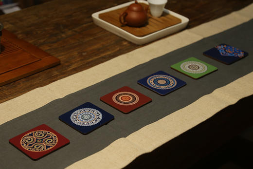 草原记忆——木质防滑隔热杯垫 商品图1