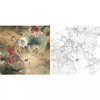 工笔花鸟白描底稿-荷花-斗方小品册页-A445 商品缩略图0