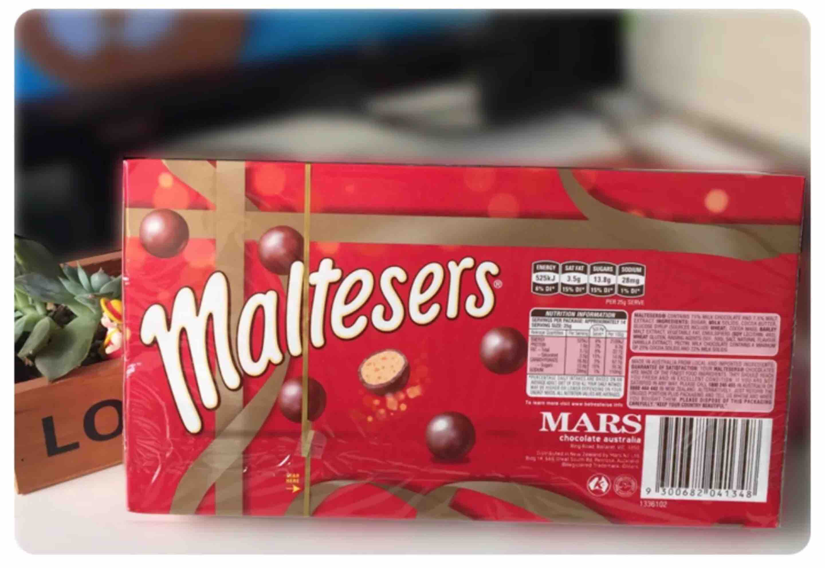 澳洲麦丽素maltesers 麦提莎牛奶夹心巧克力豆进口零食礼盒装360g