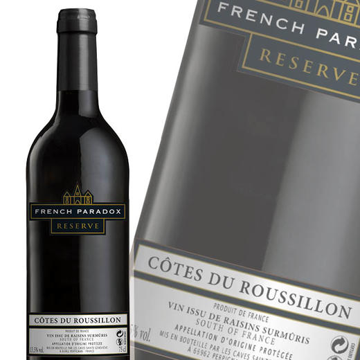 法国原瓶进口红酒 茗酊古堡露喜龙红葡萄酒 French Paradox Cotes de Roussillon  单支装750ml 商品图0