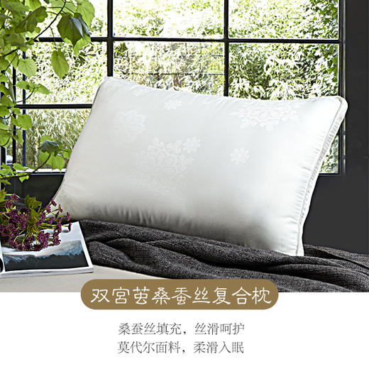 【百富精选】双宫茧桑蚕丝复合枕 商品图0