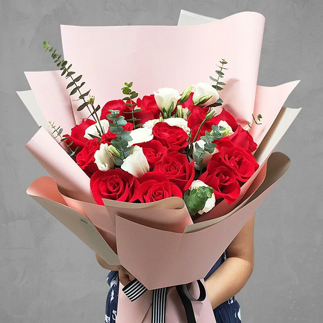 【一往情深】24朵红玫瑰高端花束