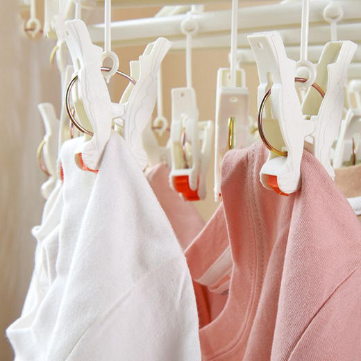 晾袜子衣架多夹子 多功能折叠伸缩衣架 内衣家用多头夹秒收晾衣夹【D】 商品图3