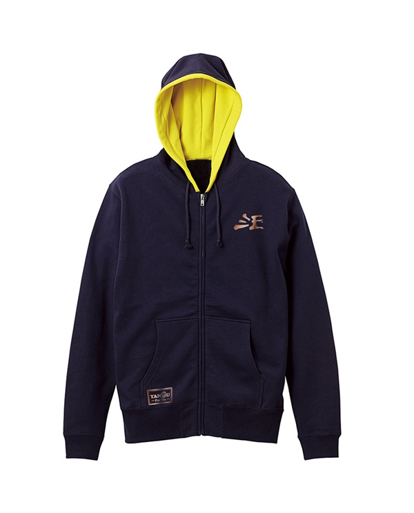 严素汪拉链帽衫 蓝 男女通款 严素态度 帽衫
