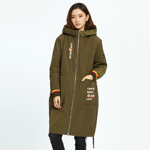 【实体店库存】水淼大码棉服女胖mm新款韩版冬装棉袄长款棉衣0267 商品图5