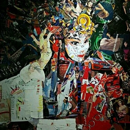 黄凤荣 huang fengrong 《花旦》 / 拼贴画