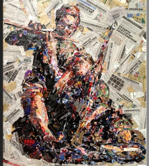 商品详情 时间:2014年 风格:拼贴画 材质:报纸/杂志   画心尺寸