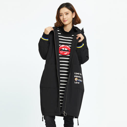【实体店库存】水淼大码棉服女胖mm新款韩版冬装棉袄长款棉衣0267 商品图6