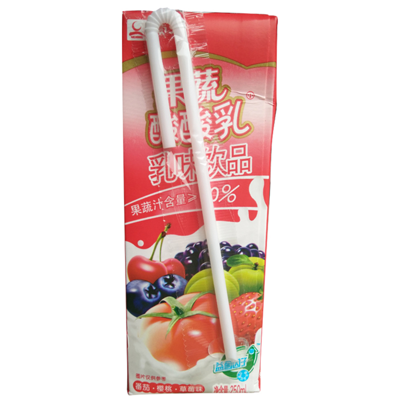 蒙牛果蔬酸酸乳番茄樱桃草莓味牛奶250mlx12盒一提-273002