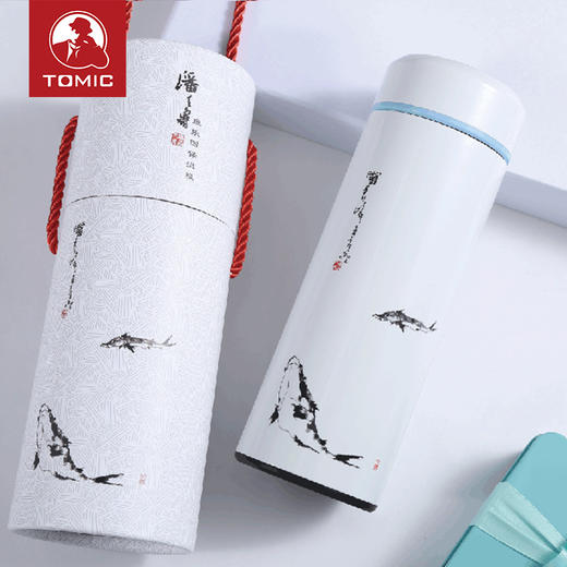 （永久下架）限量款潘天寿鱼乐图-双层保温杯 商品图0