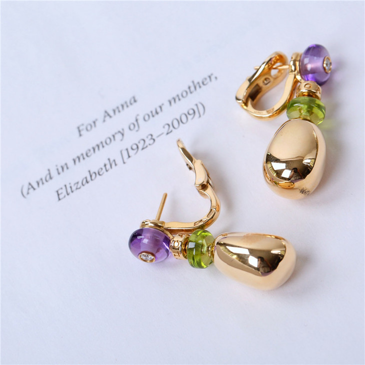bvlgari 宝格丽 黄金 金珠彩宝耳环 全新全套