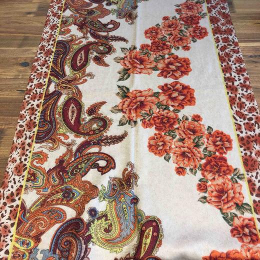 纯山羊绒印花双层带大披肩（原价3198） 商品图2