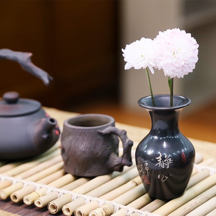 【静心】广口小花瓶--茶道配件 禅茶一味