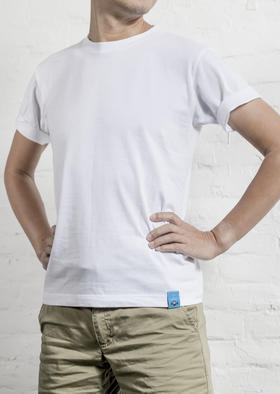 严素纯棉TEE,人生短暂,男款,白色,舒适,全棉,日常,短袖T恤 严素态度