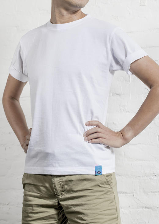 严素纯棉TEE,人生短暂,男款,白色,舒适,全棉,日常,短袖T恤 严素态度 商品图0