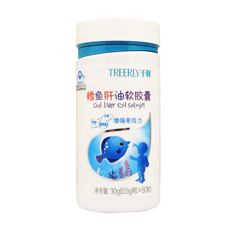 千林鳕鱼肝油软胶囊 30g(0.5g*60粒) 仙乐健康科技