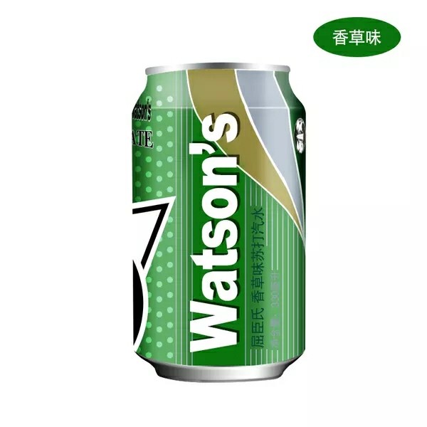 屈臣氏苏打水 原味 香草味 330ml