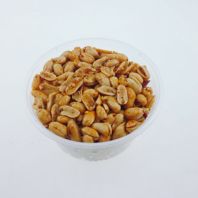 酒鬼花生麻辣味一盒约05斤250g花生米坚果瓜子
