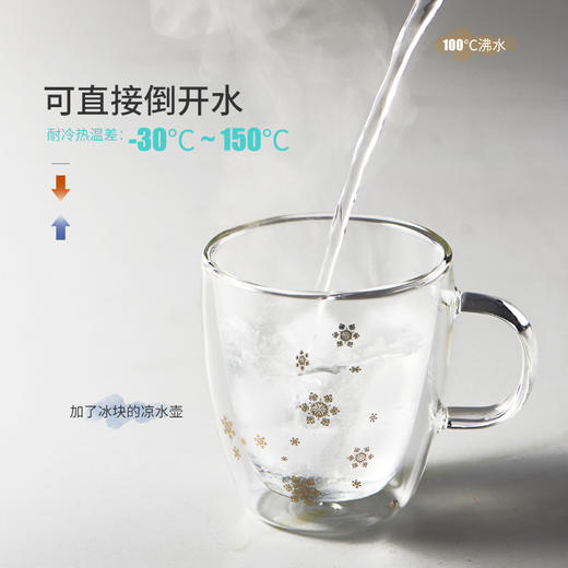 茶杯-玻璃水杯-隔热双层/雪花杯 商品图1