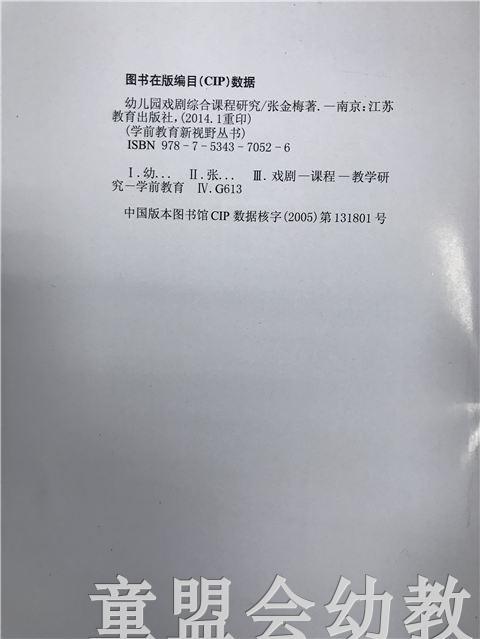 学前教育新视野丛书·幼儿园戏剧综合课程研究 江苏教育出版社 商品图2