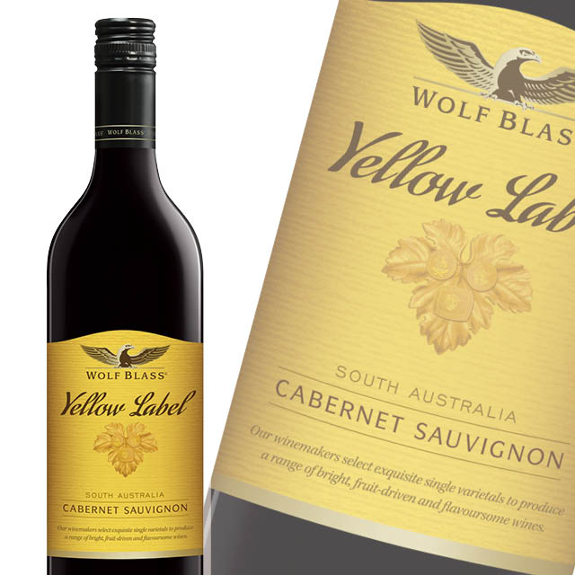 禾富鹰标黄牌赤霞珠红葡萄酒 wolf blass yellow label cab sauvignon