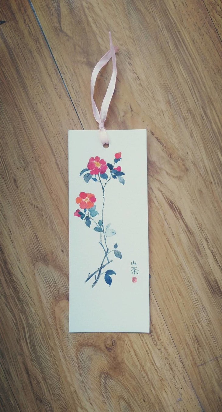 【很抢手】刘红梅老师亲手制作* 手绘书签【4】 7cm*8cm 原价:15.